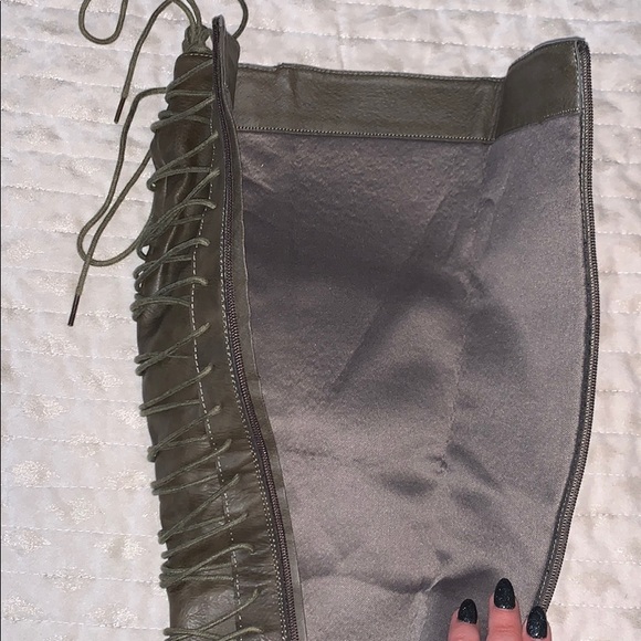 Faux Leather Mid Knee High Boots. - Picture 3 of 4